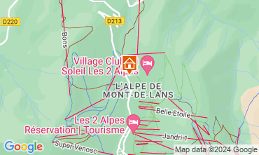 Kaart Les 2 Alpes Appartement 1233