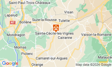 Kaart Sainte-Ccile-les-Vignes Vakantiehuis 101257
